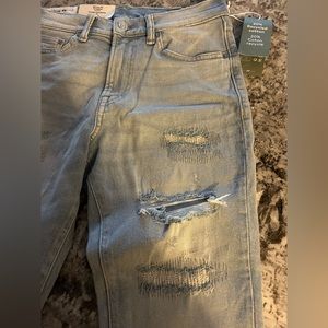 H&M Light Blue Skinny Fit Cropped Coupe Moulante